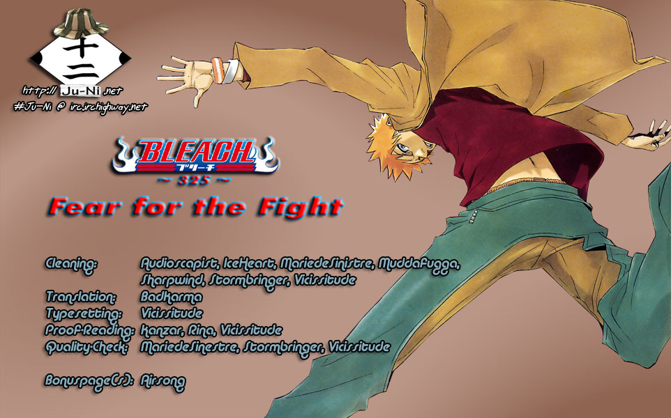 Bleach Chapter 325 page 1 - Chapter 325: Fear For Fight