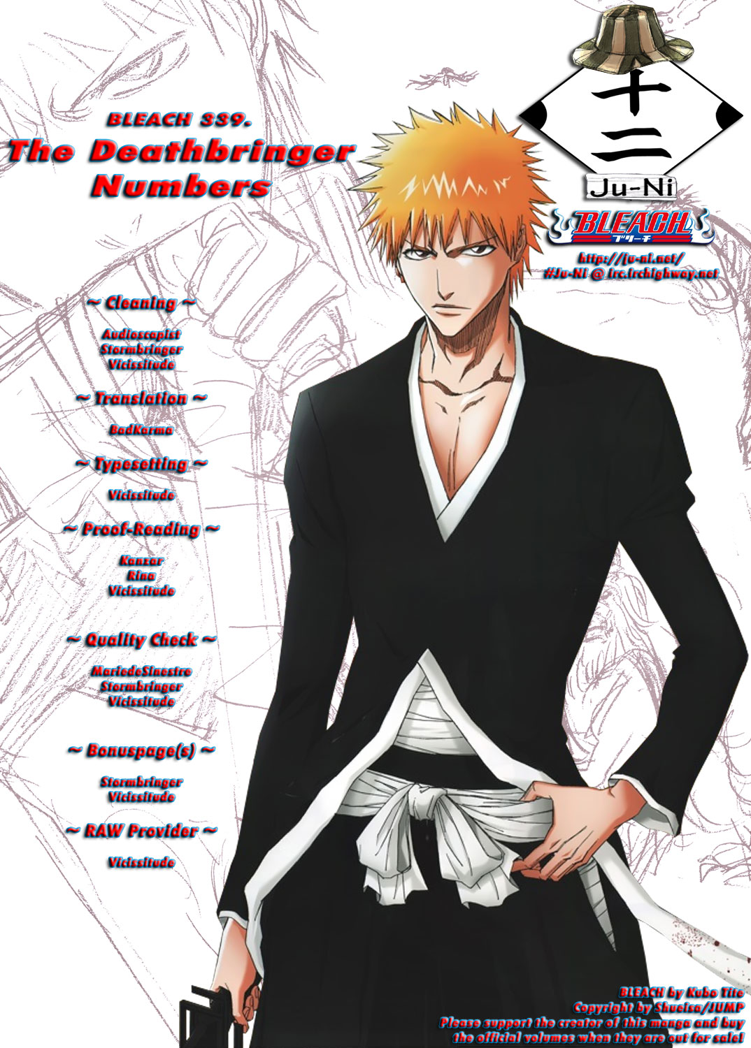 Bleach Chapter 339 page 1 - Chapter 339: The Deathbringer Numbers