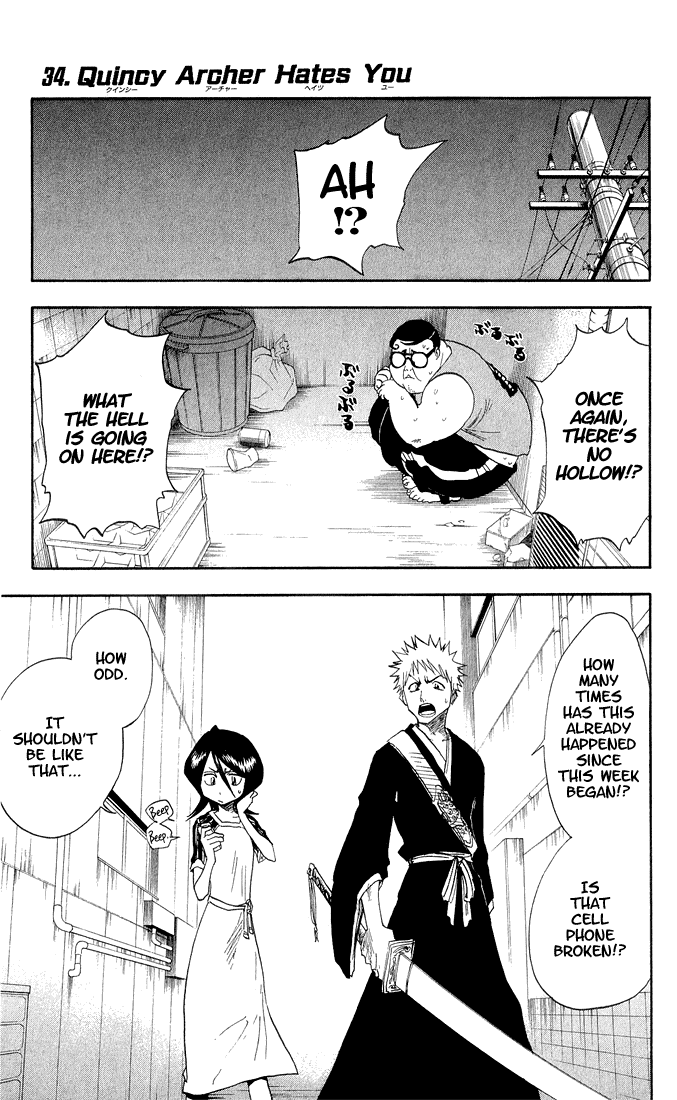 Bleach manga, chapter 34, page 2 of 23