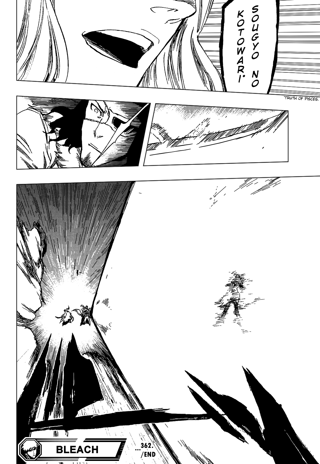 Bleach manga, chapter 362, page 20 of 21