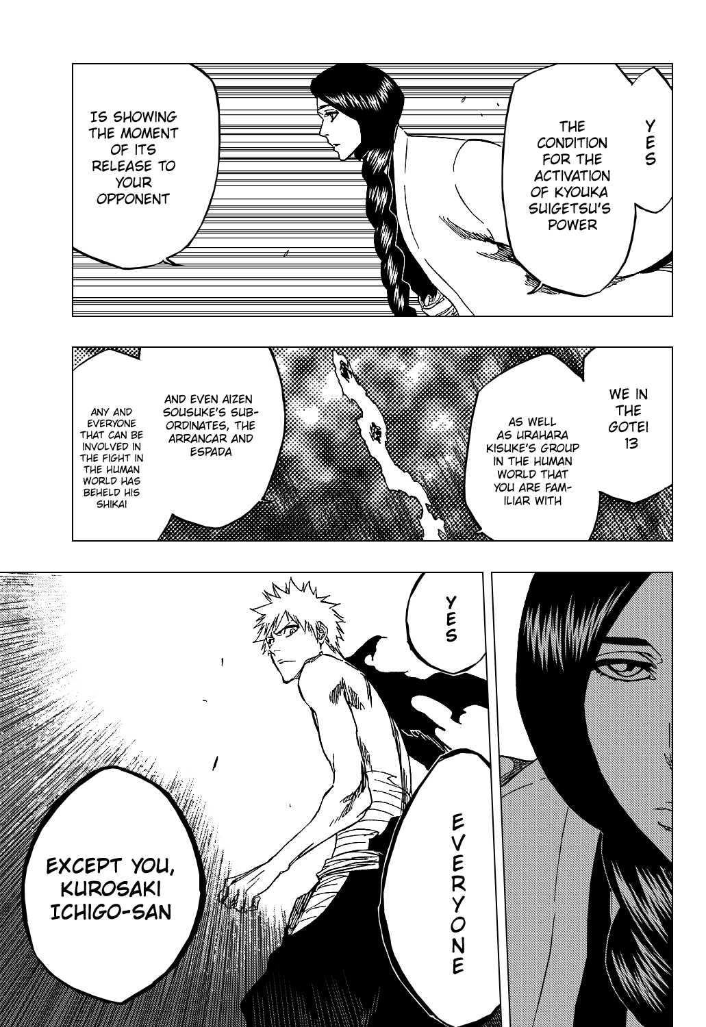 Bleach manga, chapter 381, page 18 of 22