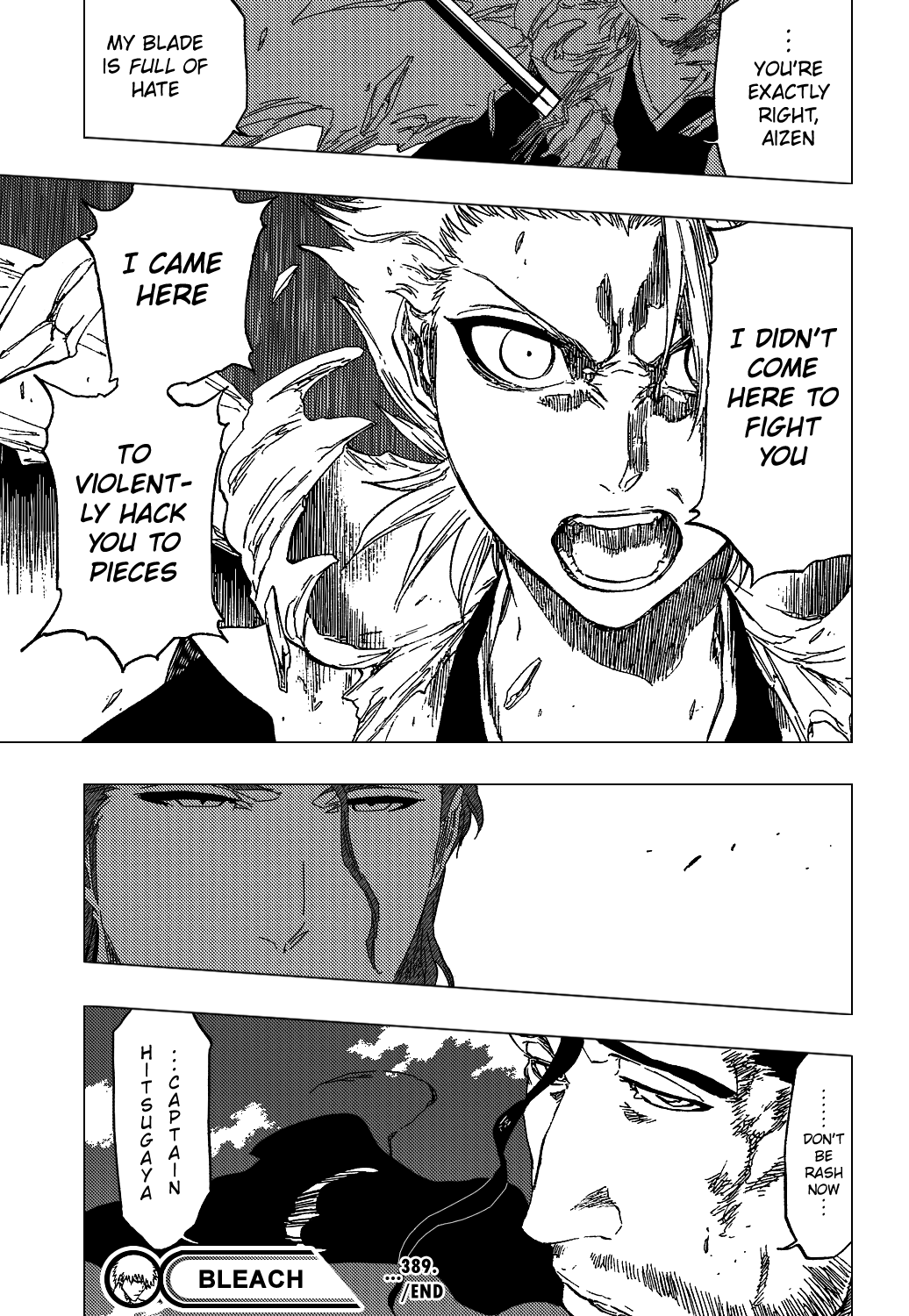 Bleach manga, chapter 389, page 22 of 22