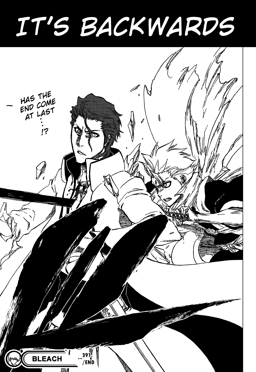 Bleach manga, chapter 391, page 22 of 22