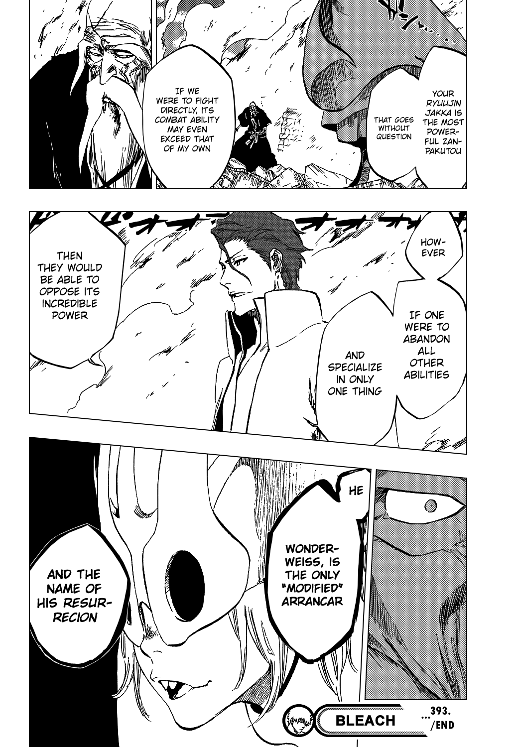 Bleach manga, chapter 393, page 20 of 21