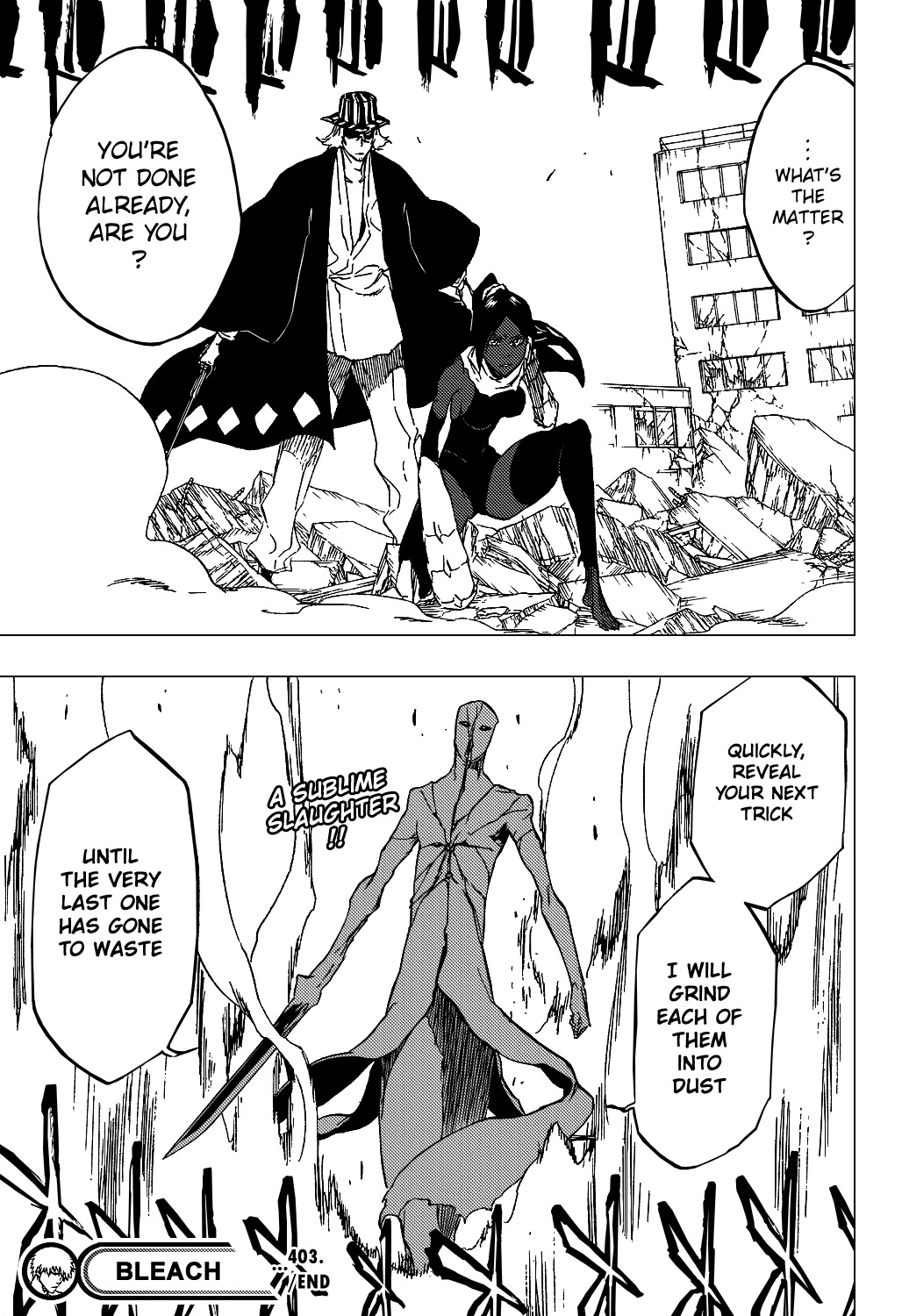 Bleach manga, chapter 403, page 21 of 21