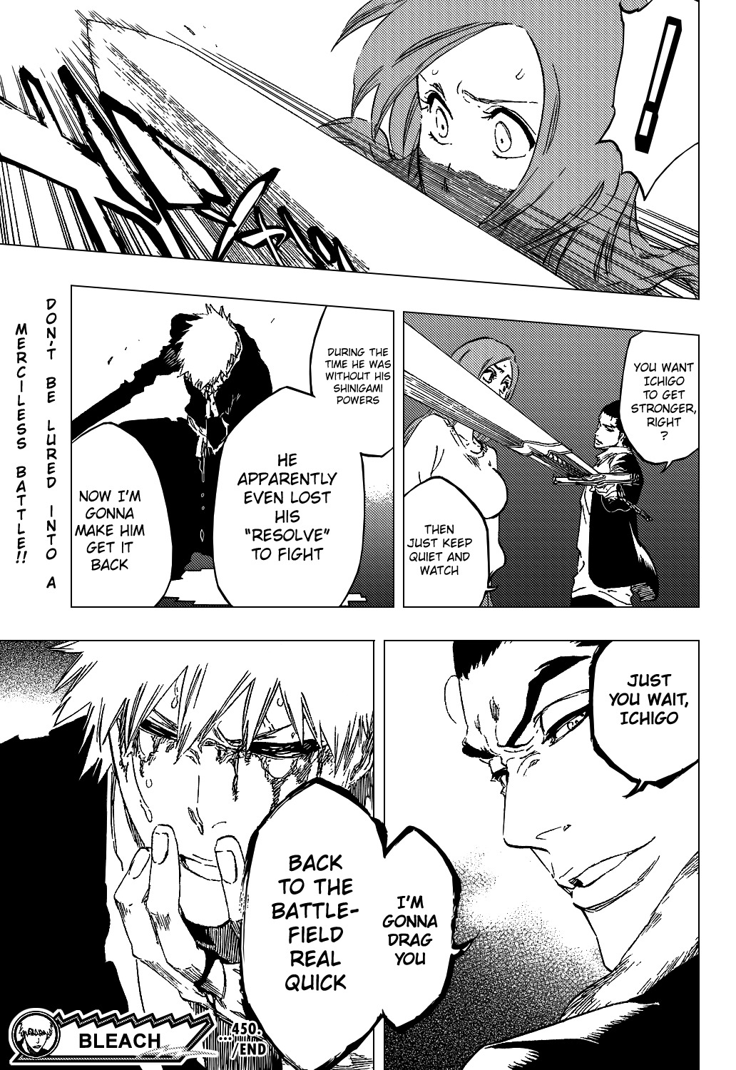 Bleach manga, chapter 450, page 22 of 22