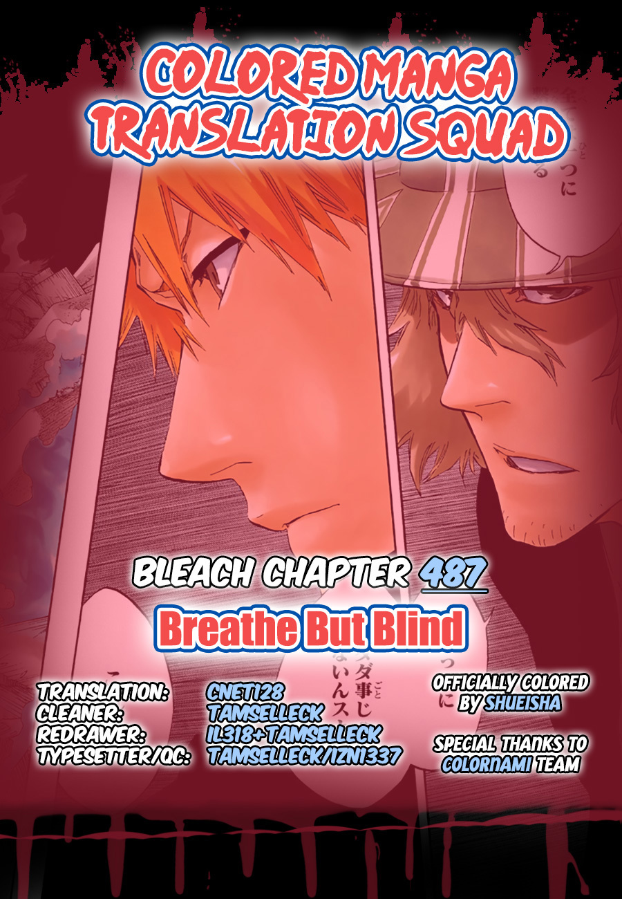 Bleach Chapter 487 page 1 - Chapter 487 : Breathe But Blind