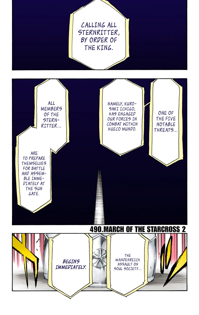 Bleach Chapter 490 page 4 - Chapter 490: March of the Star Cross 2