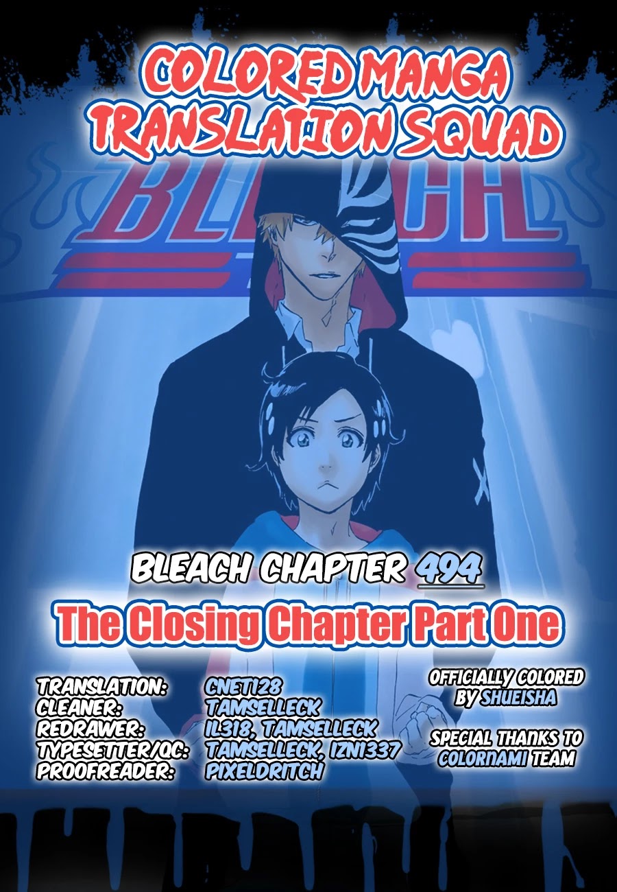 Bleach manga, chapter 494, page 1 of 20
