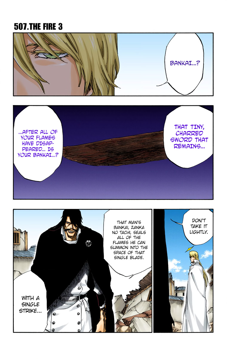 Bleach manga, chapter 507, page 2 of 19