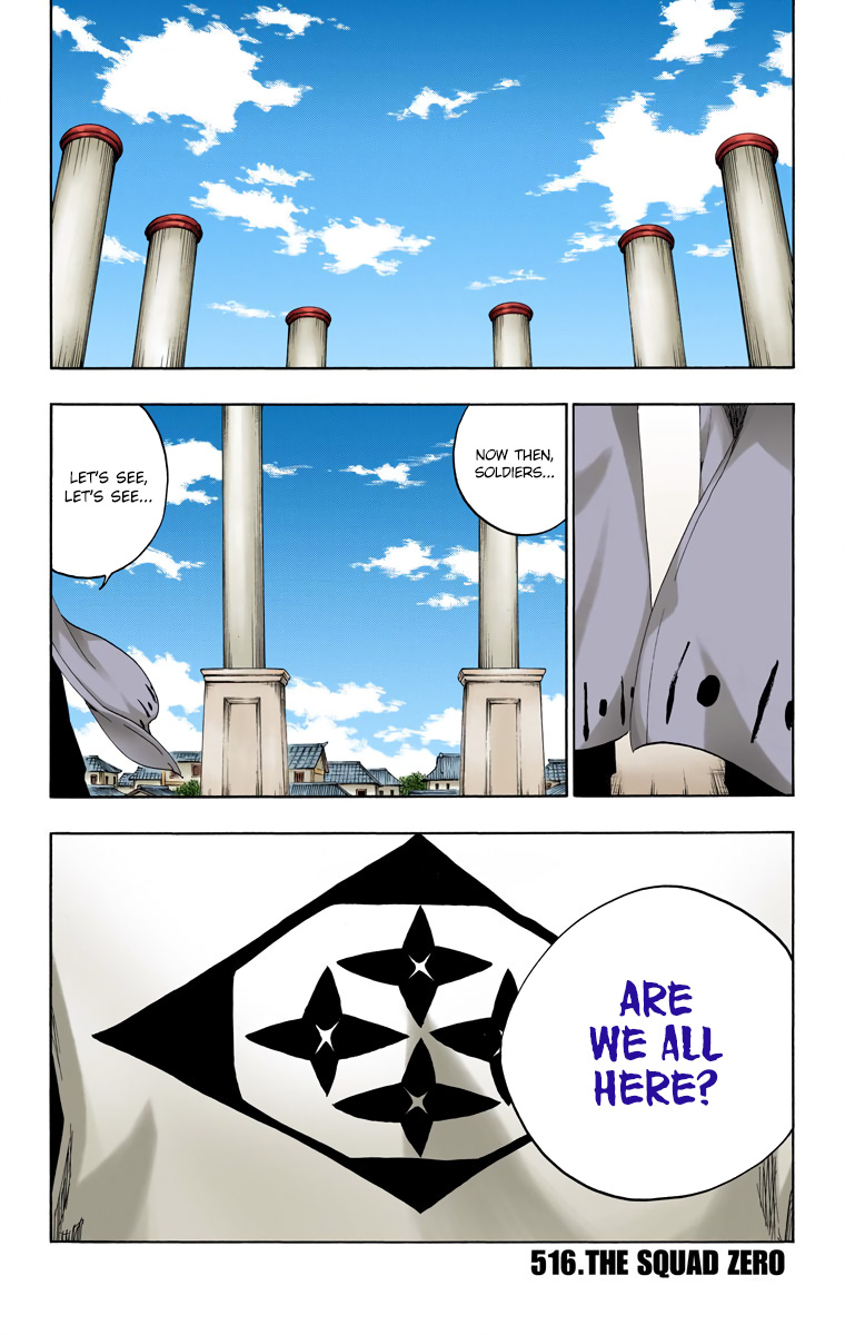 Bleach manga, chapter 516, page 3 of 18