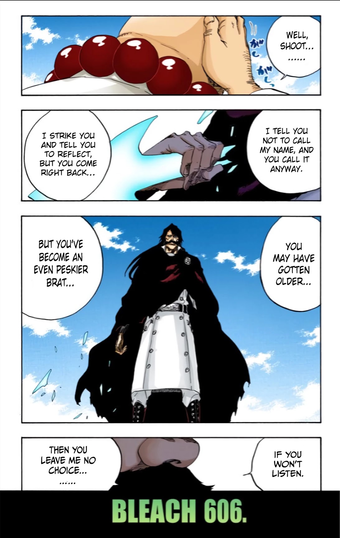 Bleach manga, chapter 606, page 1 of 18