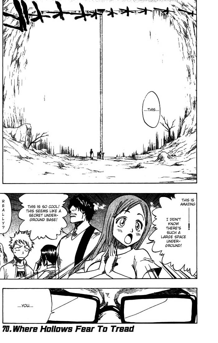 Bleach Chapter 70 page 1 - Chapter 70: Where Hollows Fear To Tread