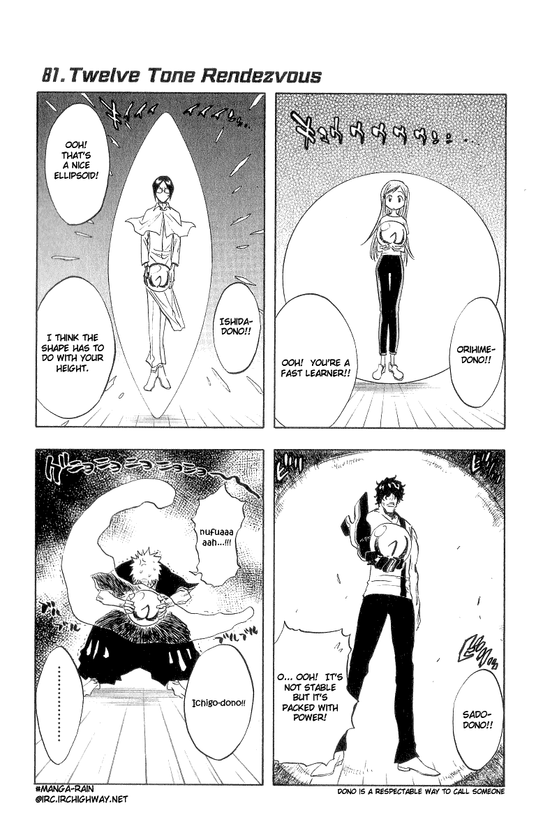 Bleach Chapter 81 page 1 - Chapter 81: Twelve-Tone Rendezvous