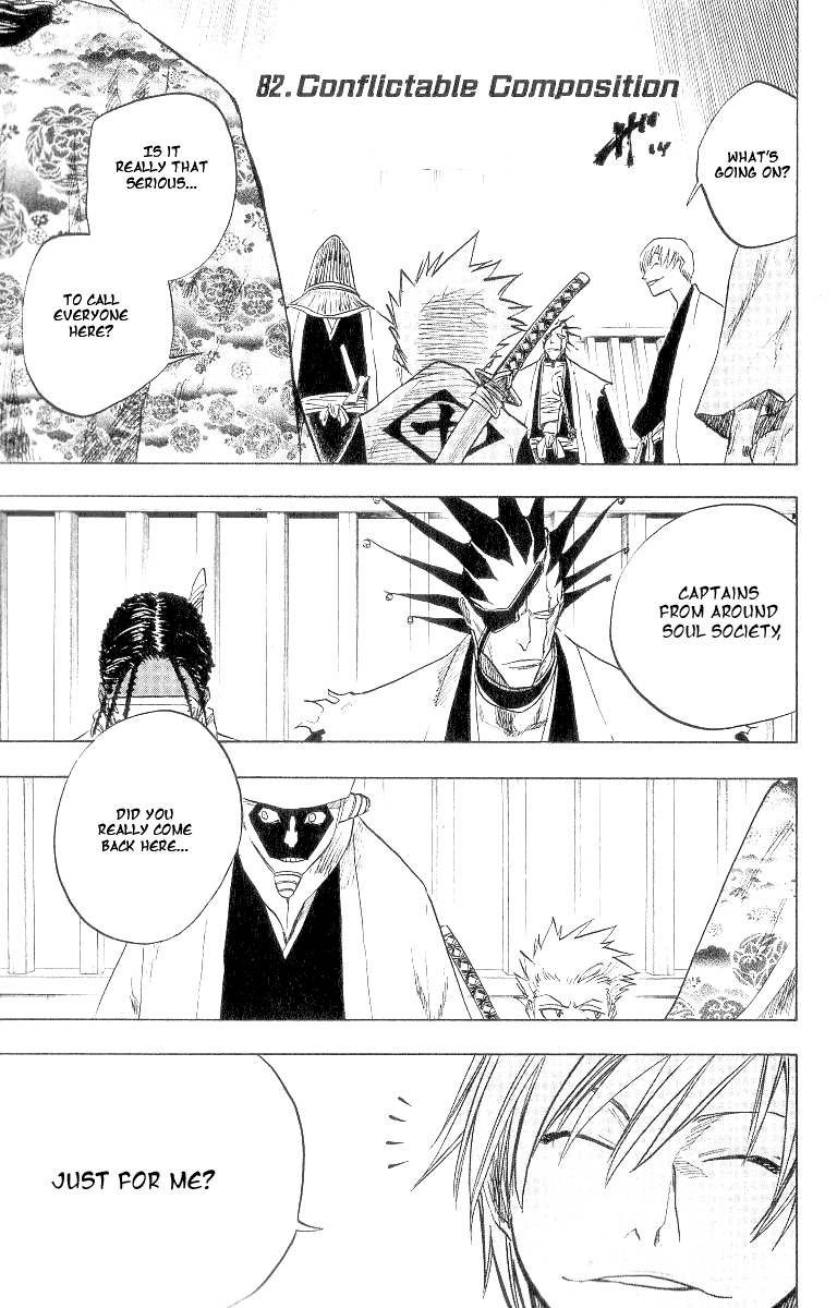 Bleach Chapter 82 page 1 - Chapter 82: Conflictable Composition