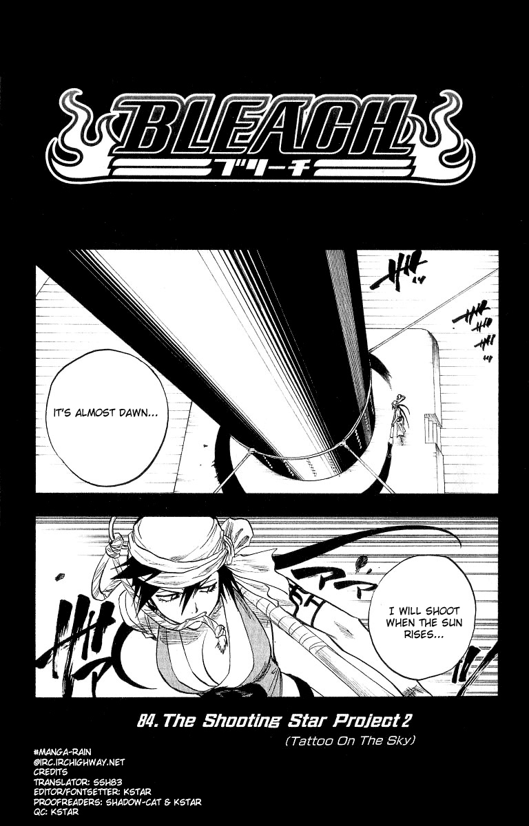 Bleach Chapter 84 page 4 - Chapter 84: The Shooting Star Project 2 (Tattoo On The Sky)