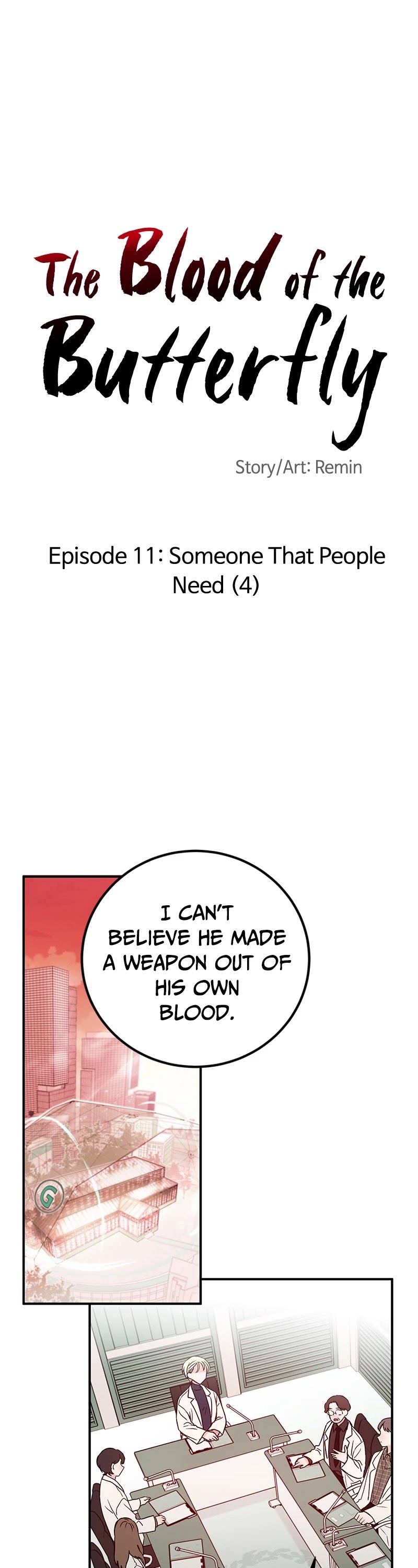Blood and Butterflies Chapter 11 page 1 - Chapter 11: Ep. 11 - Someone That People Need (4)