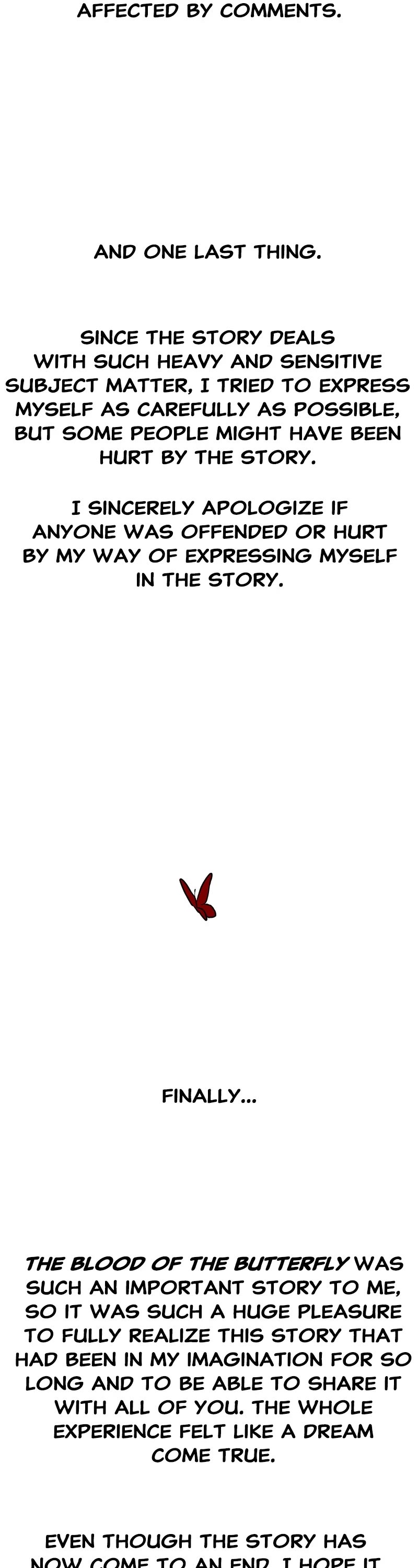 Blood and Butterflies Chapter 84 page 6 - Chapter 84: Ep. 84 - Afterword [END]