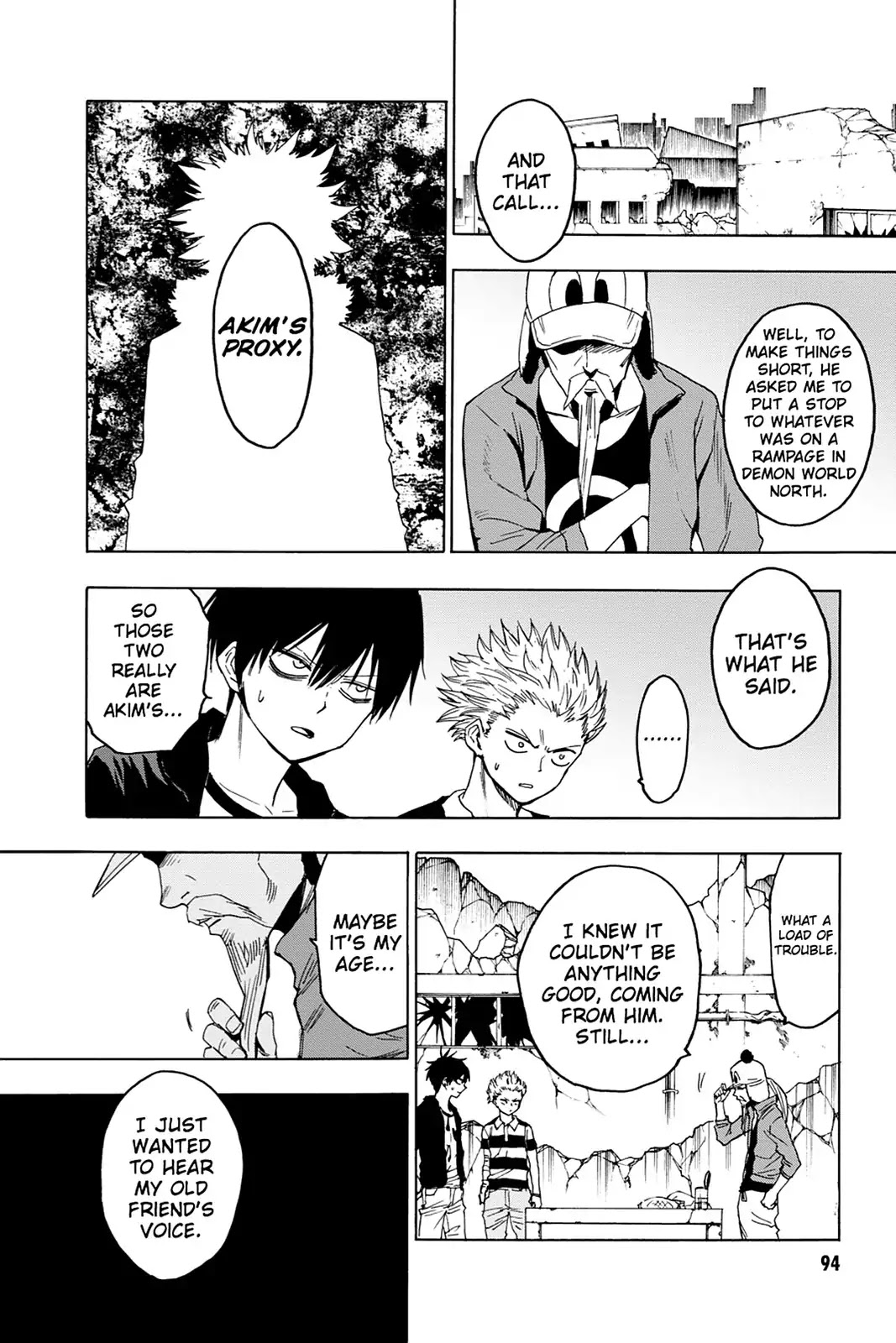 Blood Lad Chapter 53 page 22 - Chapter 53: The Old Soldiers' Network