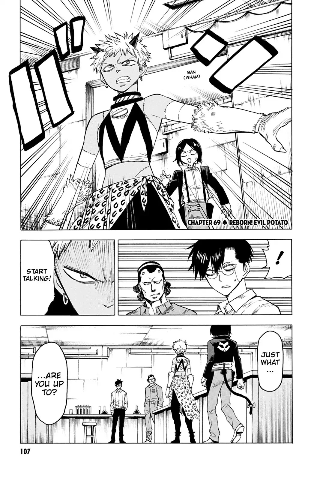Blood Lad Chapter 69 page 1 - Chapter 69: Evil Potato Reborn!