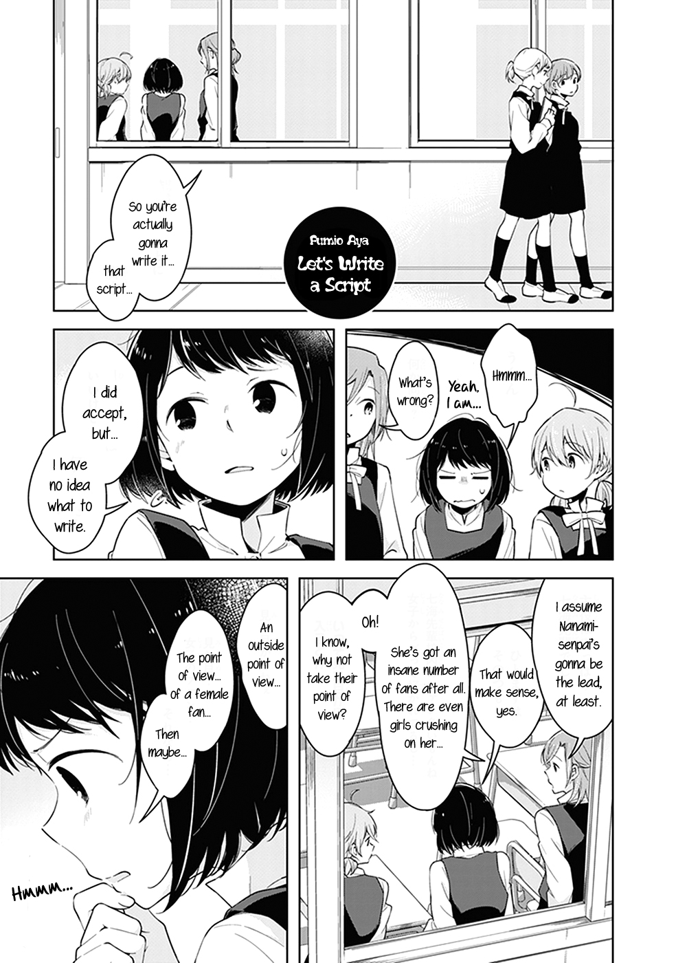 Bloom Into You: Official Comic Anthology Chapter 8 page 2 - Chapter 8: Let's Write a Script!
