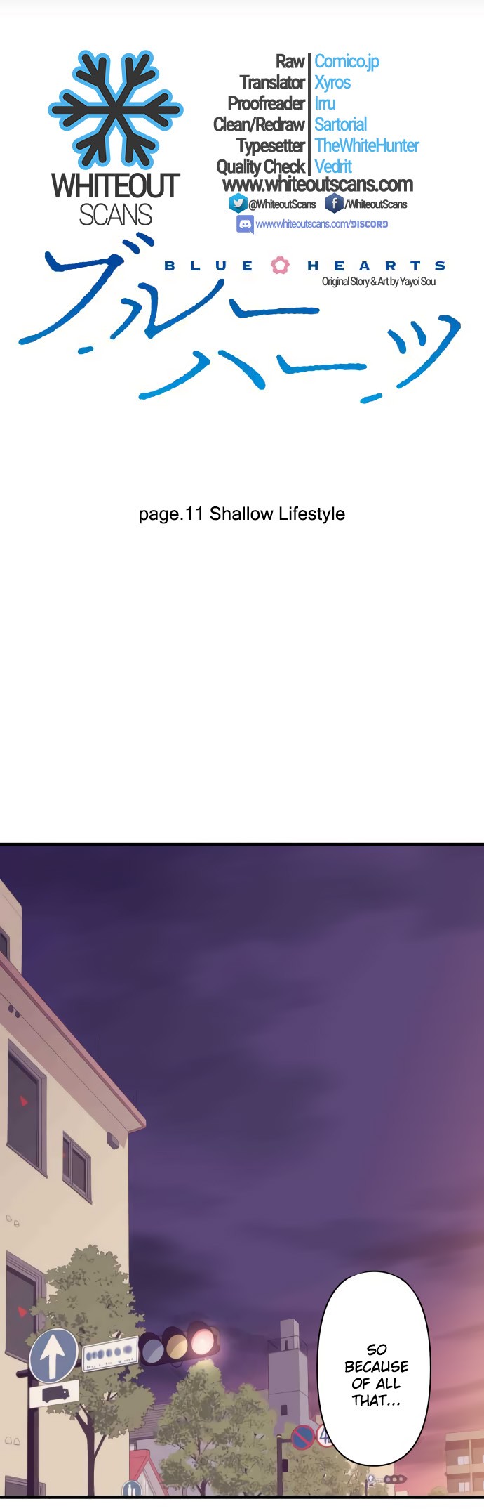 Blue Hearts Chapter 11 page 2 - Chapter 11: Shallow Lifestyle