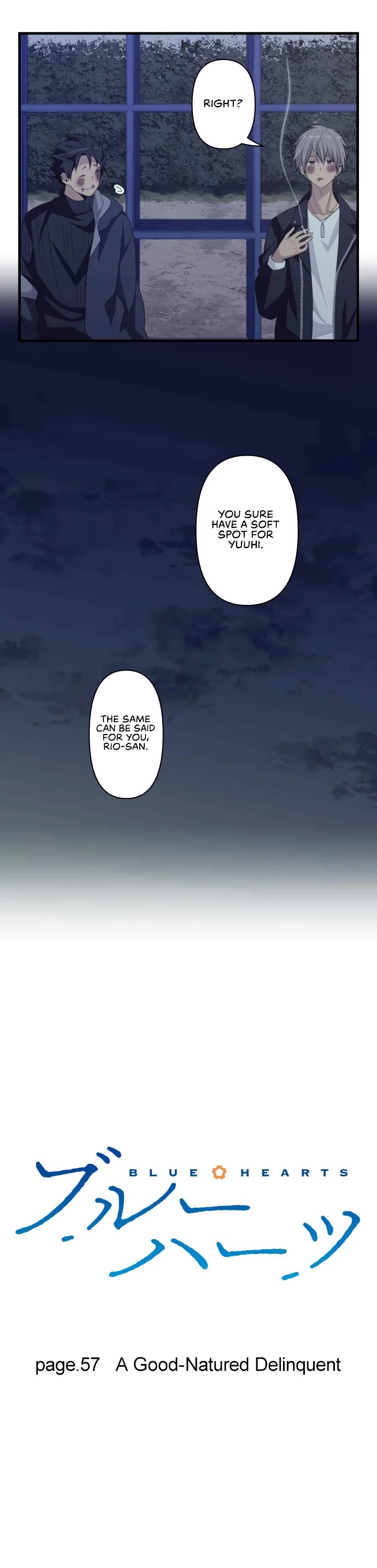 Blue Hearts Chapter 57 page 4 - Chapter 57: A Good-Natured Delinquent