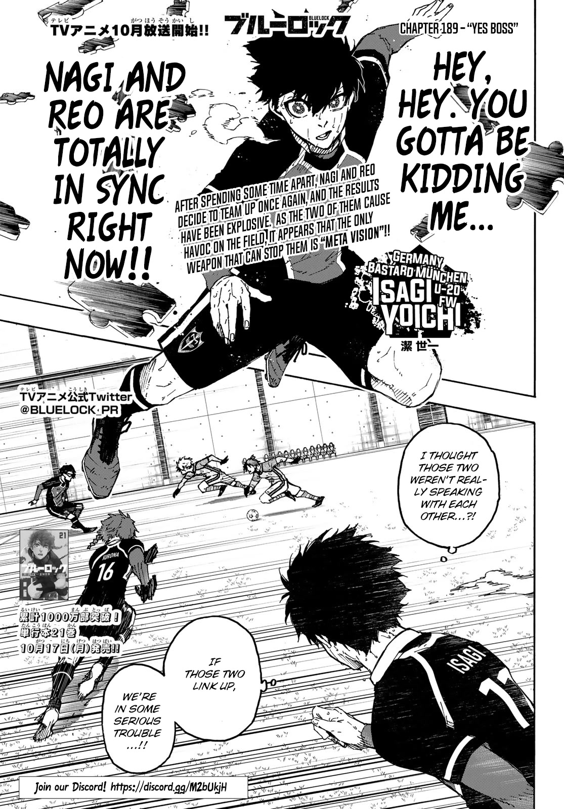 Blue Lock Chapter 189 page 2 - Chapter 189: YES, BOSS