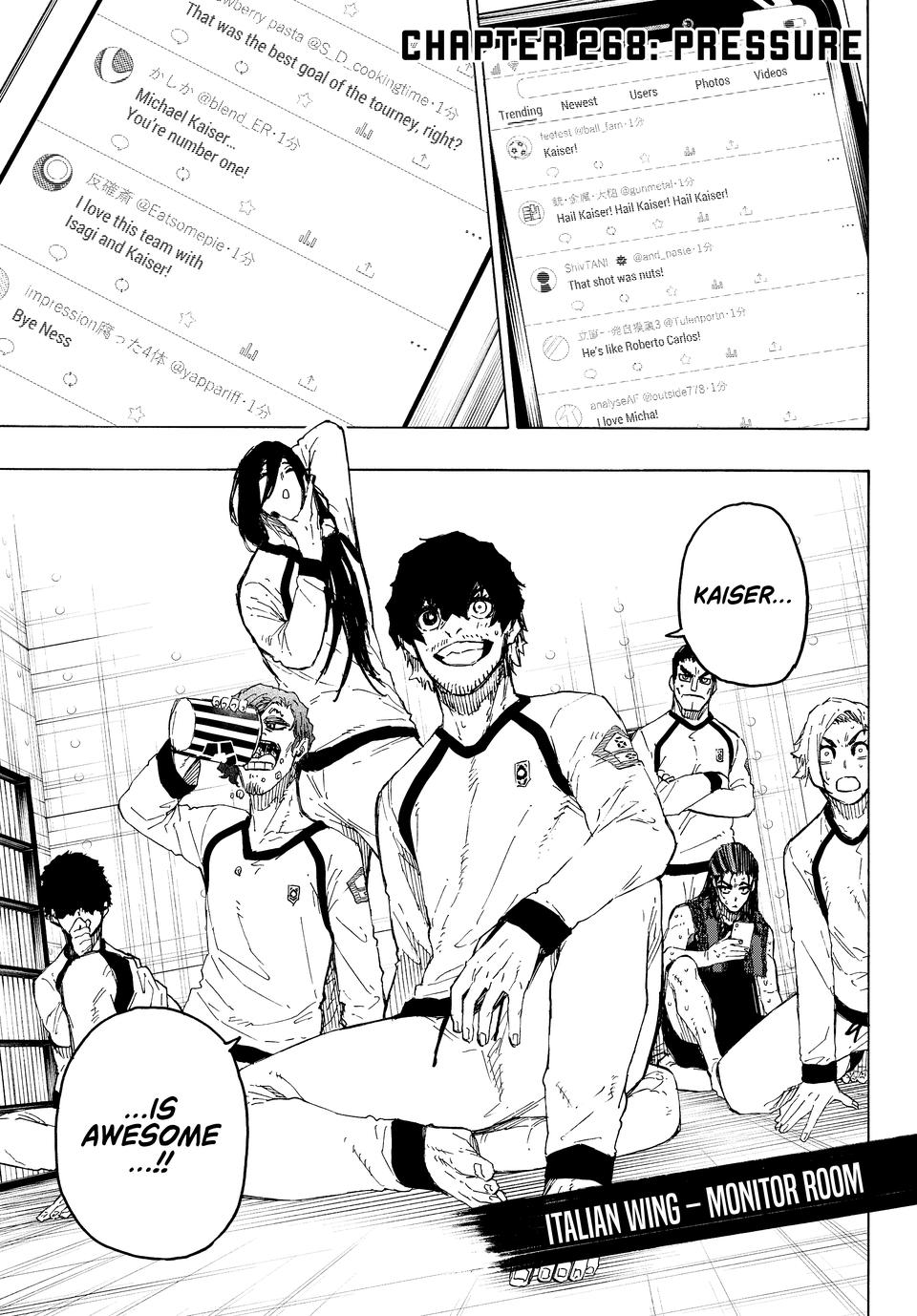Blue Lock Chapter 268 page 1 - Chapter 268