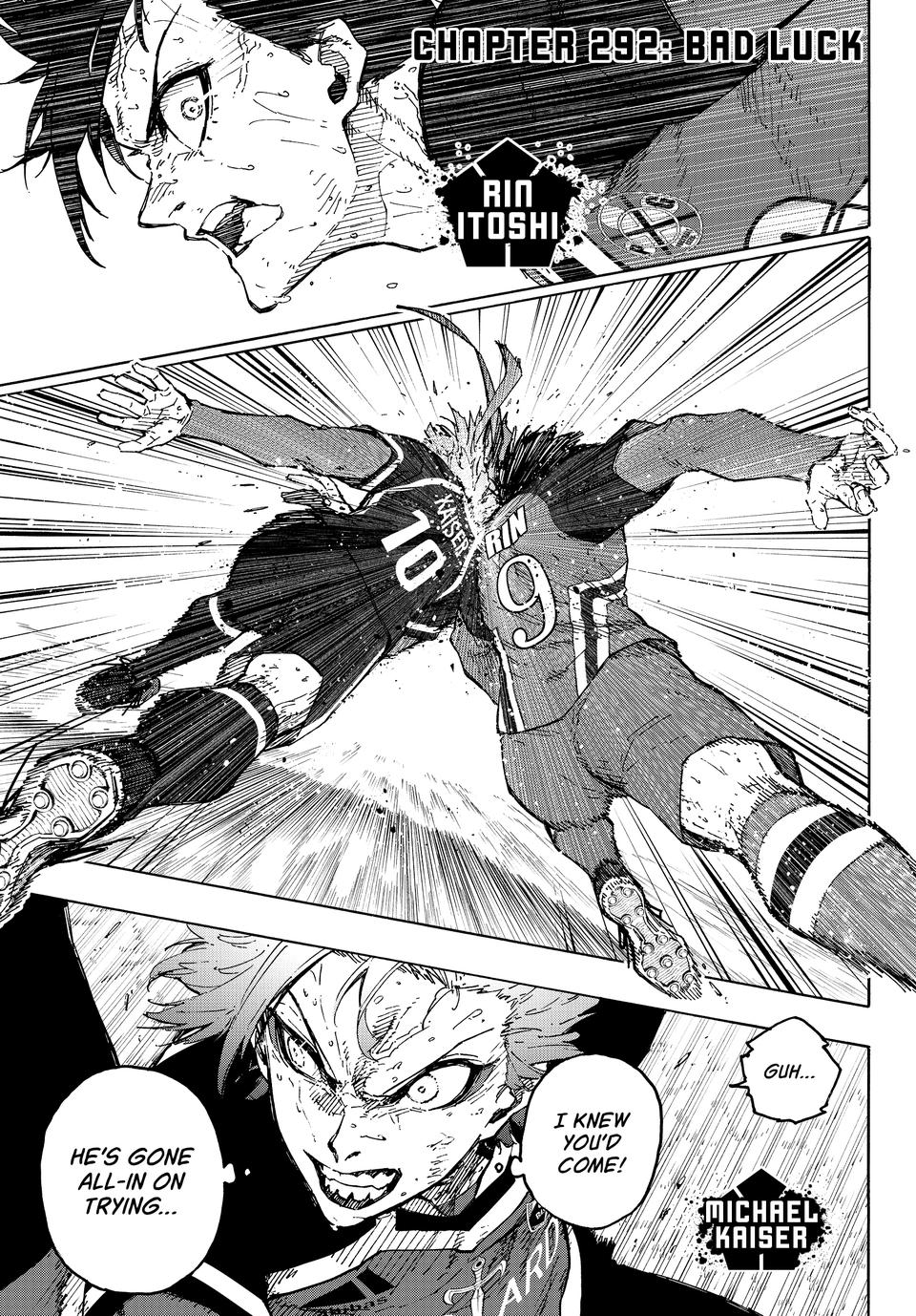 Blue Lock Chapter 292 page 1 - Chapter 292