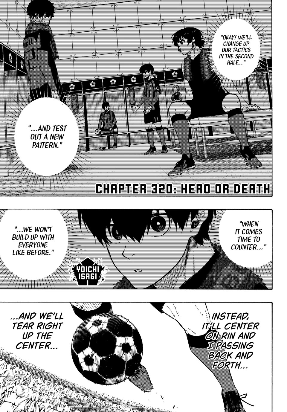 Blue Lock Chapter 320 page 1 - Chapter 320: Hero or Death