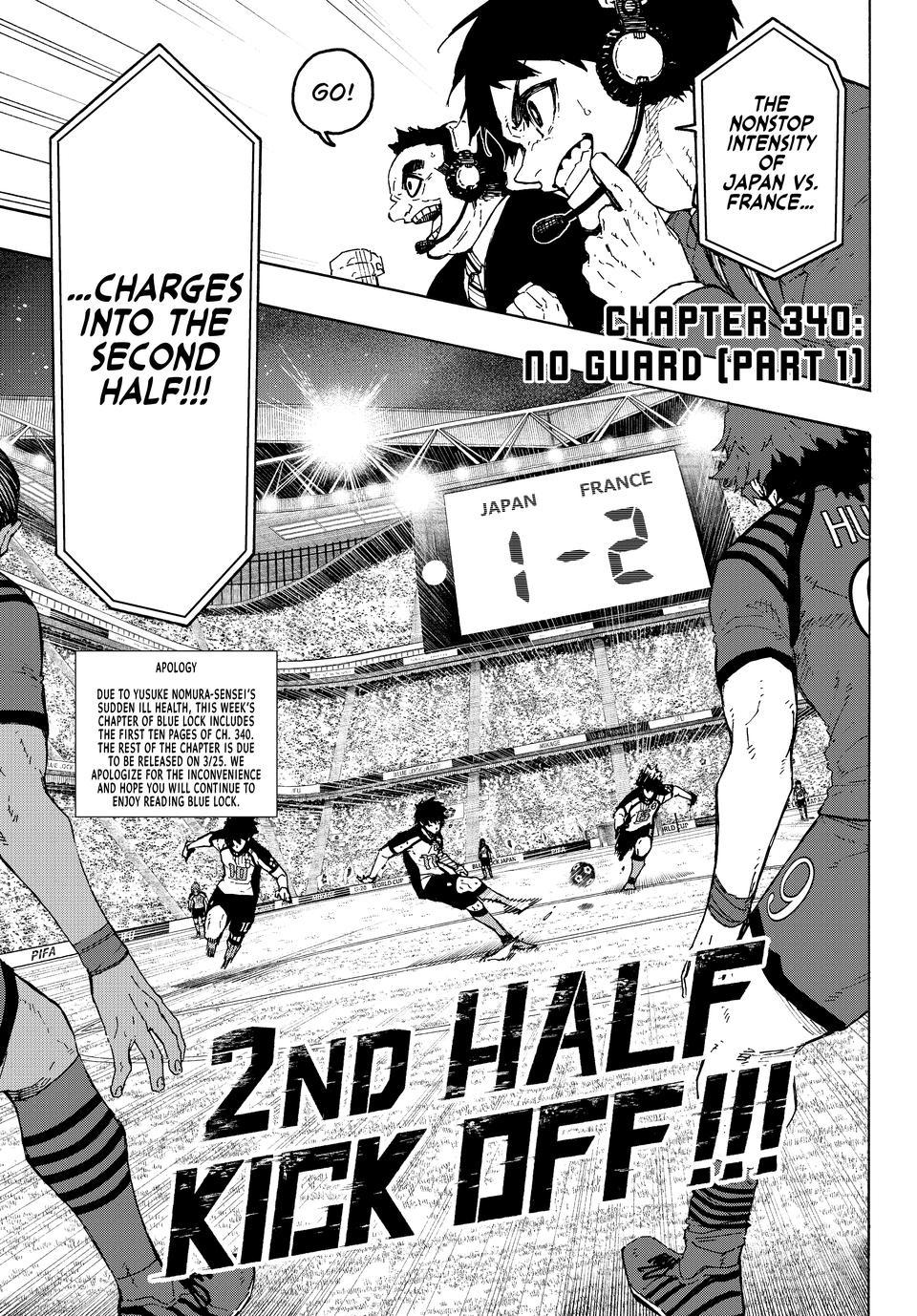 Blue Lock Chapter 340 page 1 - Chapter 340