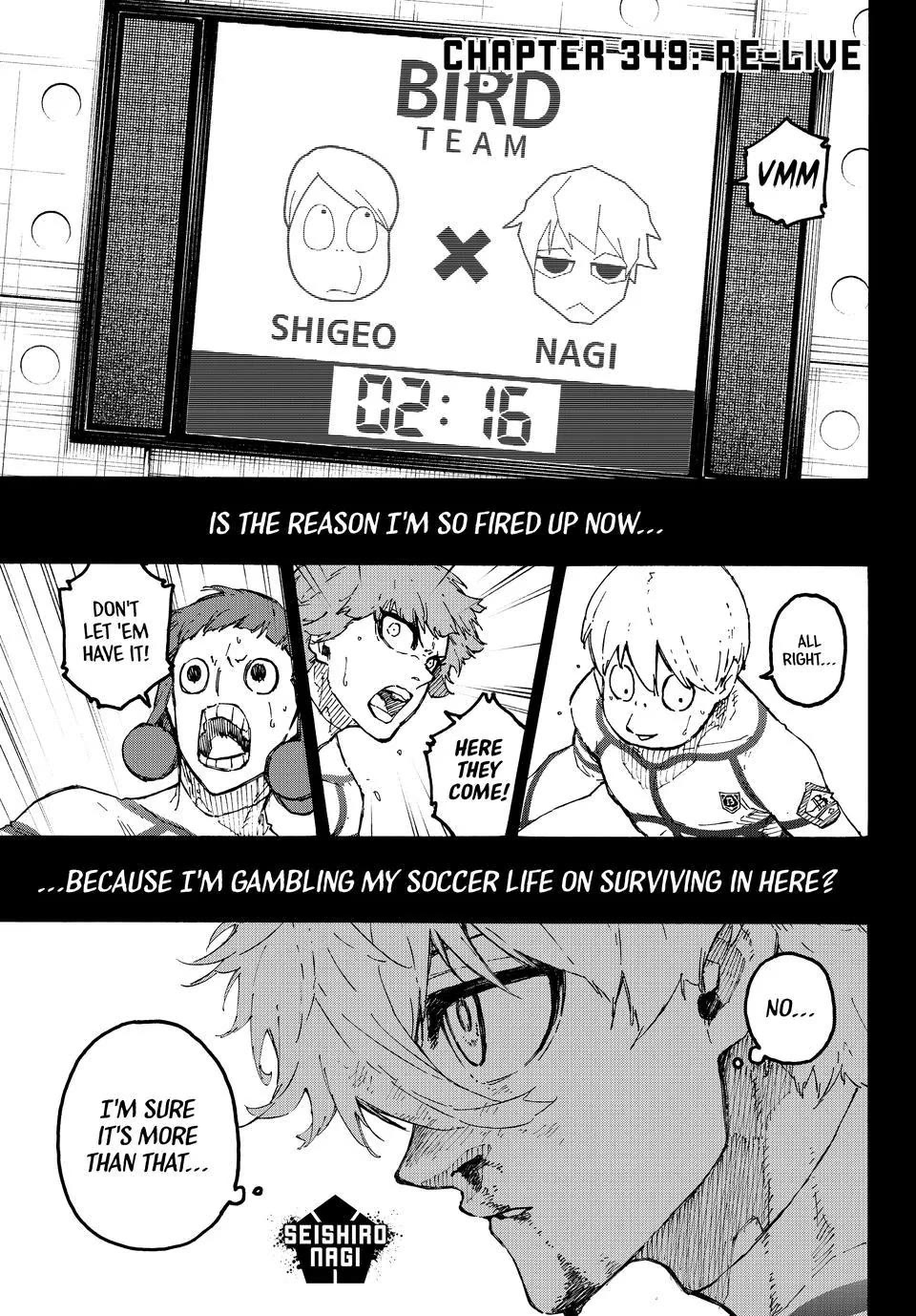 Blue Lock Chapter 349 page 1 - Chapter 349: Re-Live