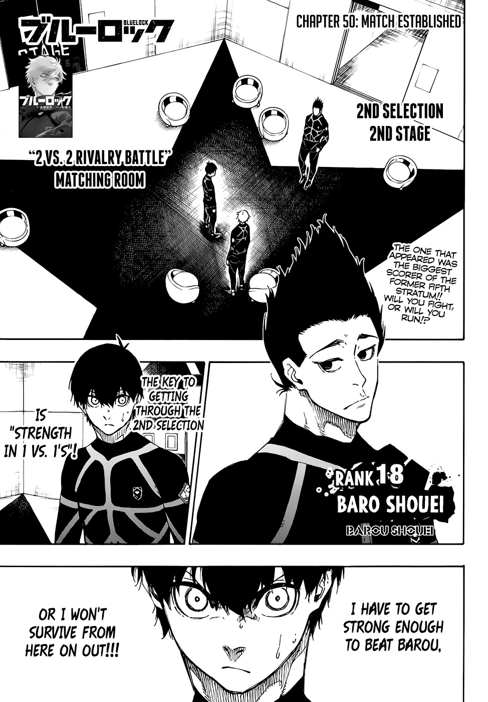 Blue Lock Chapter 50 page 1 - Chapter 50: Match Established