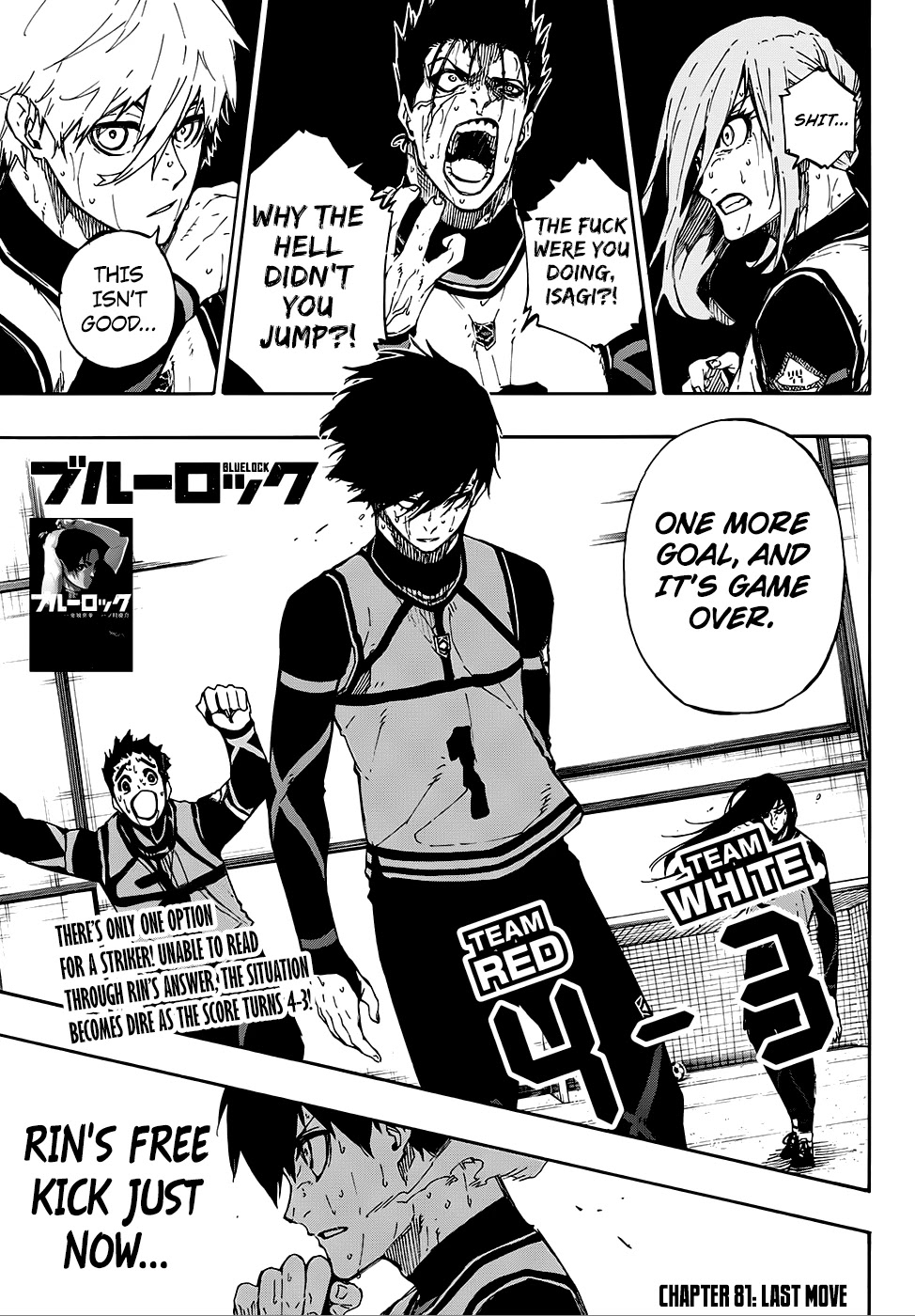 Blue Lock Chapter 81 page 1 - Chapter 81: Last Move