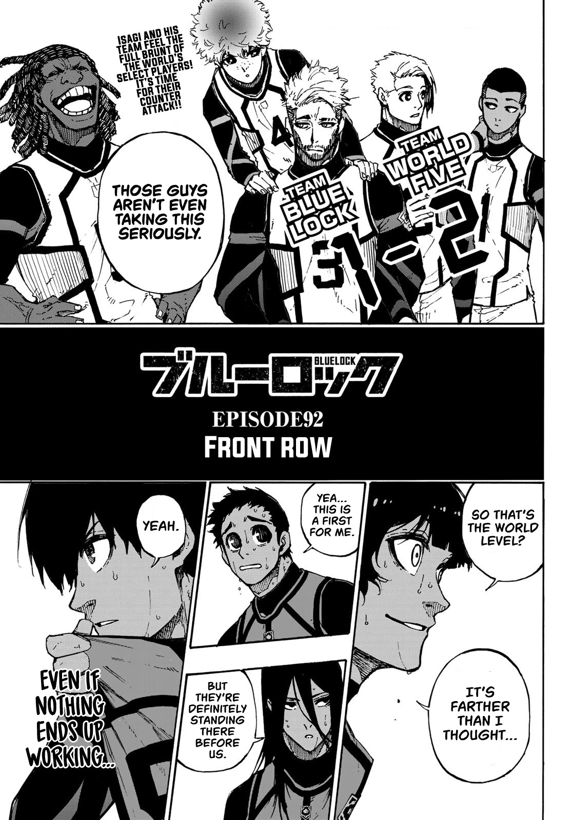 Blue Lock Chapter 92 page 1 - Chapter 92: Front Row