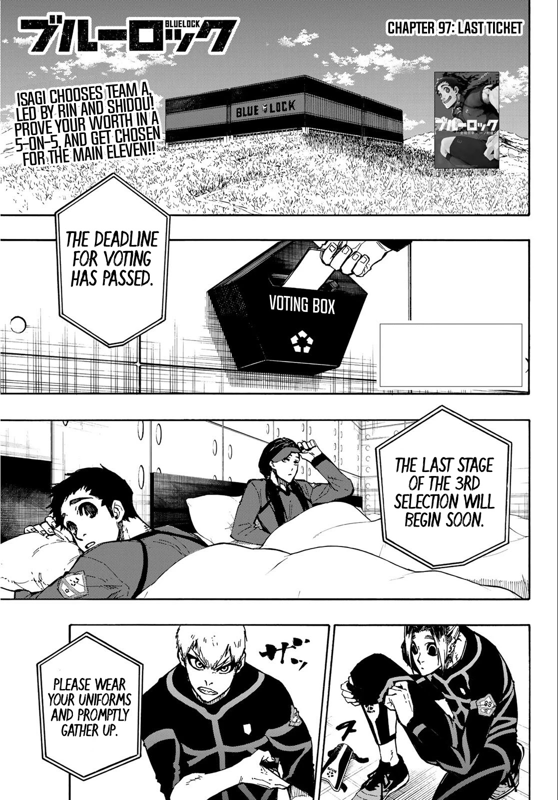 Blue Lock Chapter 97 page 1 - Chapter 97: Last Ticket