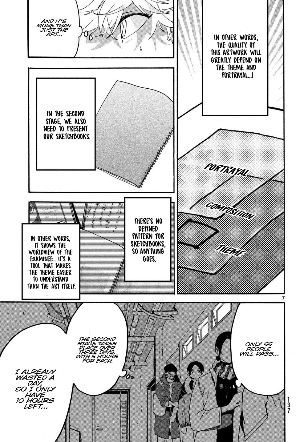 Blue Period. Chapter 23 page 7 - Chapter 23: The Second Exam Begins Here