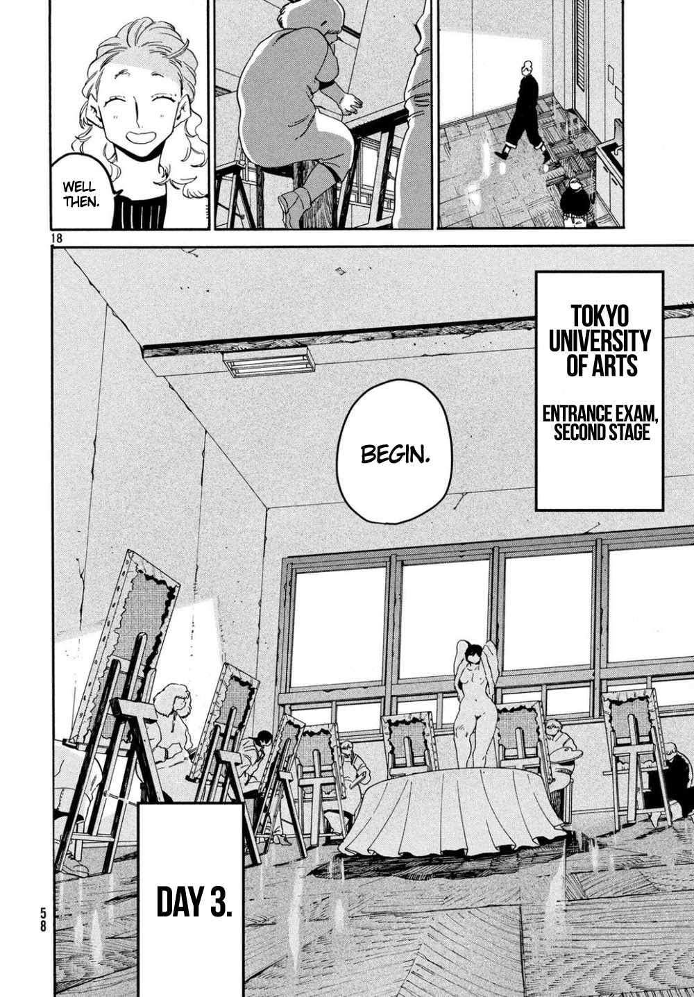 Blue Period. Chapter 24 page 18 - Chapter 24: When I Started to be Dyed in Color