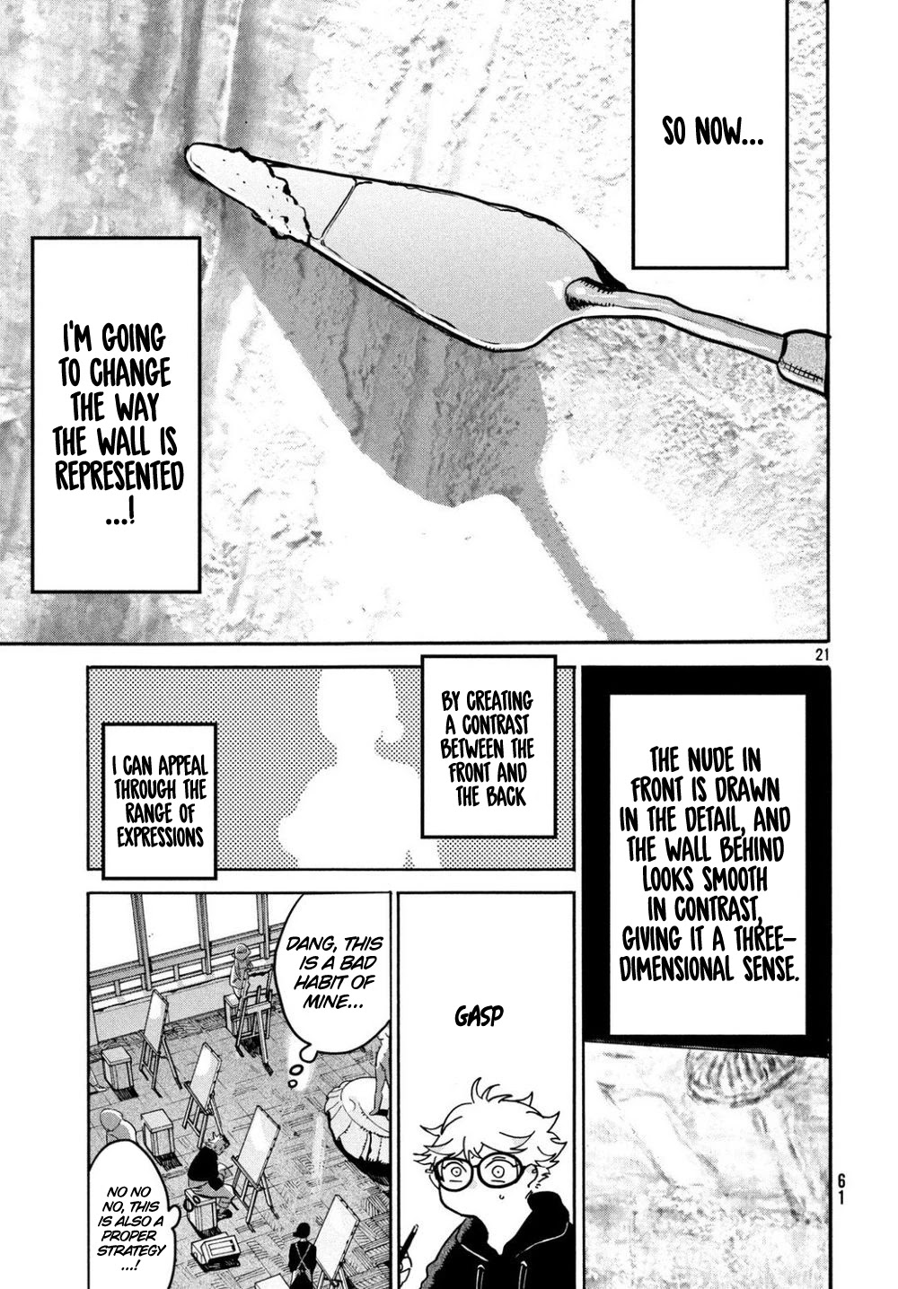 Blue Period. Chapter 24 page 21 - Chapter 24: When I Started to be Dyed in Color