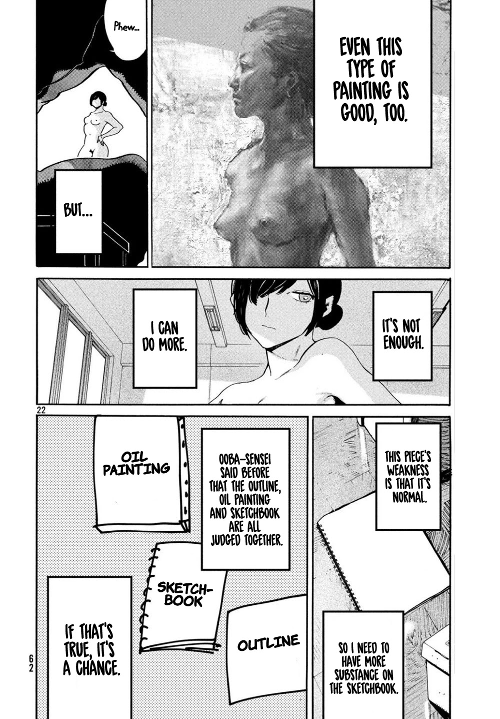 Blue Period. Chapter 24 page 22 - Chapter 24: When I Started to be Dyed in Color
