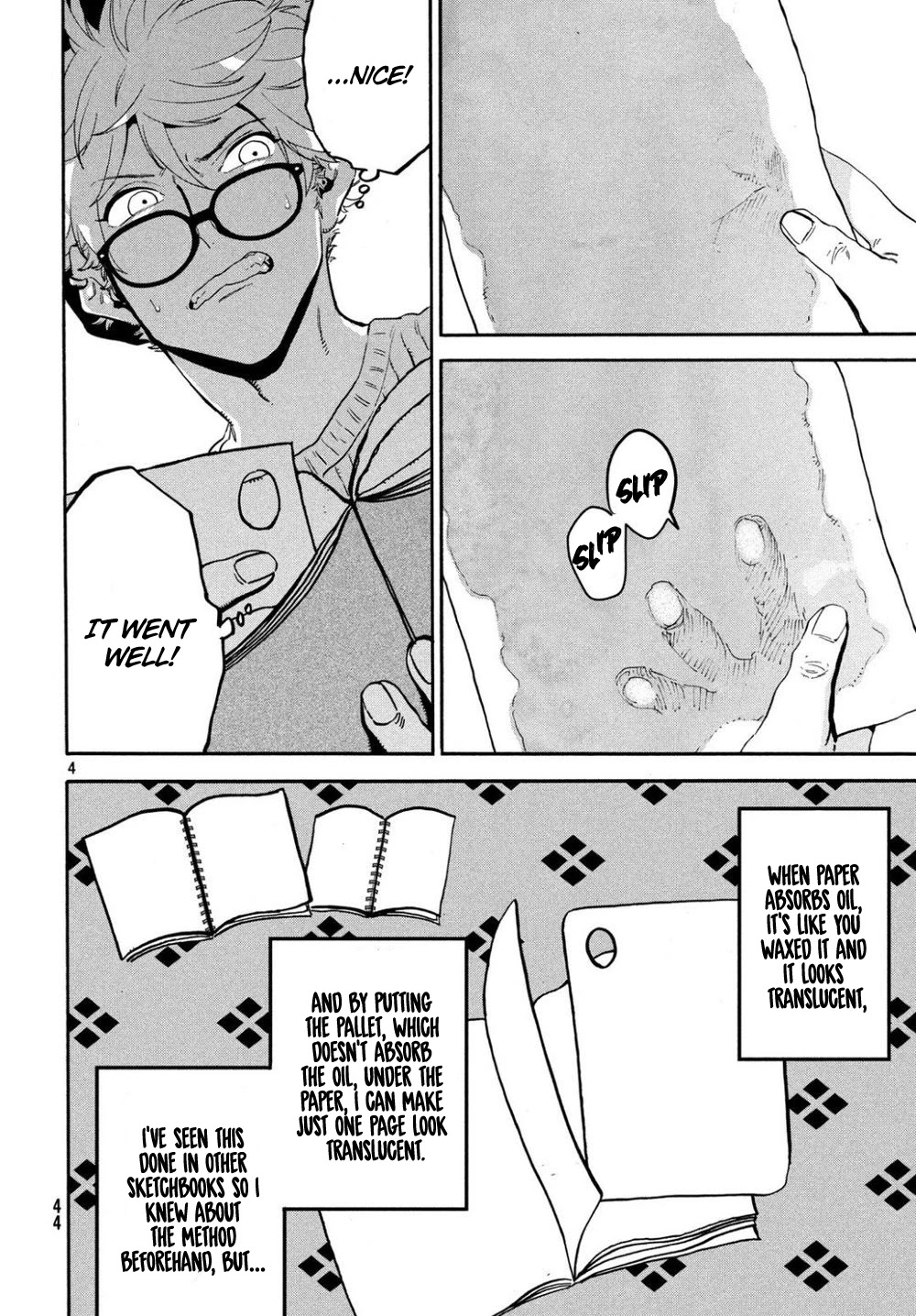 Blue Period. Chapter 24 page 4 - Chapter 24: When I Started to be Dyed in Color