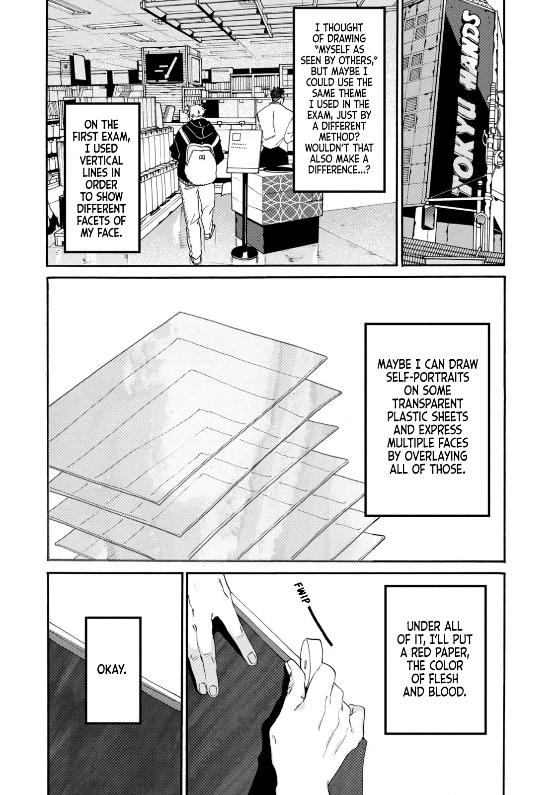 Blue Period. Chapter 28 page 44 - Chapter 28: Crash