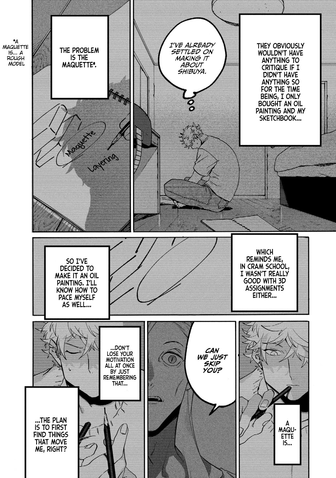 Blue Period. Chapter 31 page 4 - Chapter 31: Shibuya wasn't Built in a Day