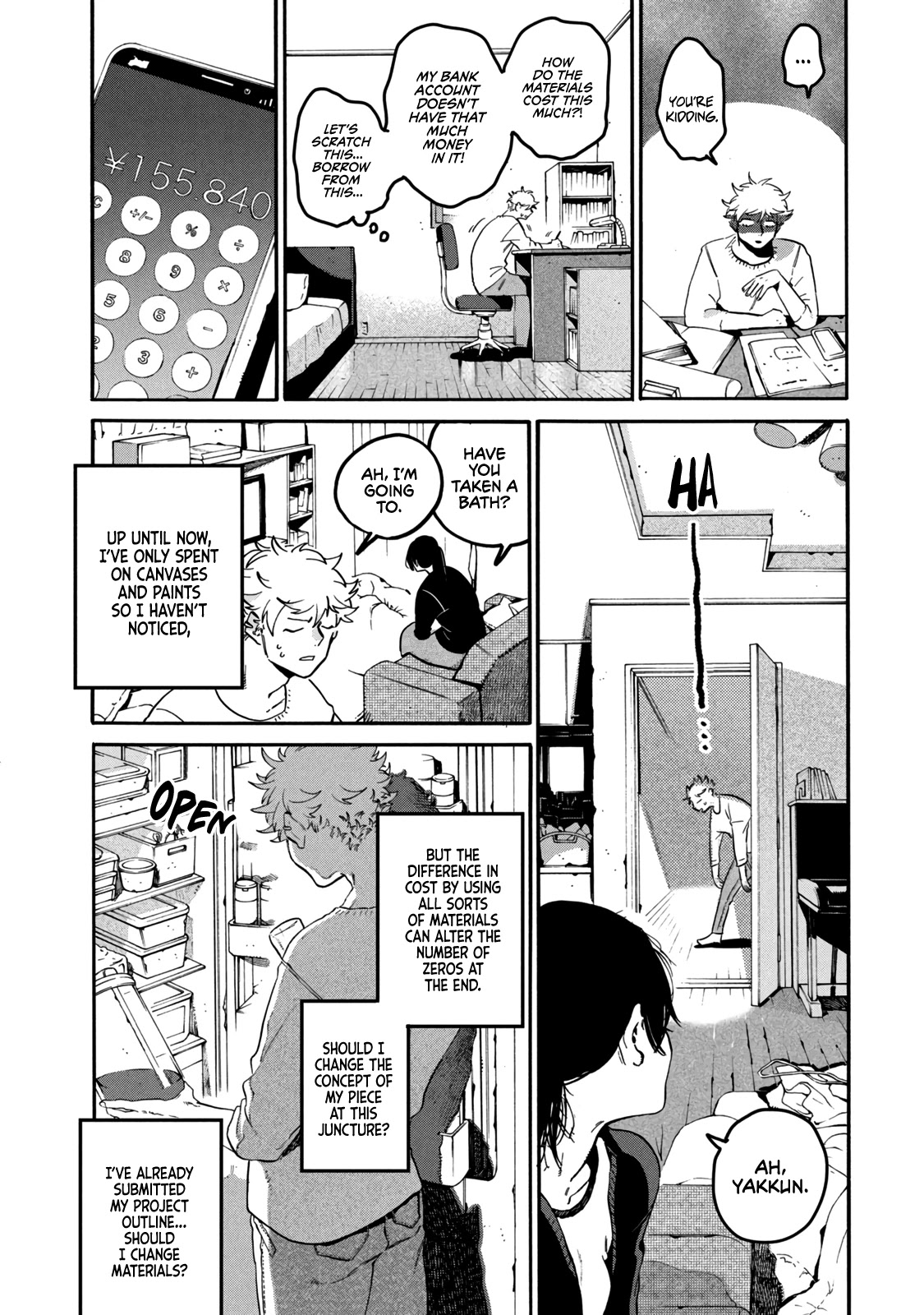 Blue Period. Chapter 41 page 14 - Chapter 41: I Noticed That the Skill of My Friend, Who Steps on My Land Mines, Is Too Outstanding
