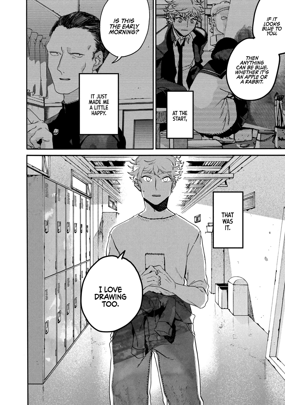 Blue Period. Chapter 41 page 2 - Chapter 41: I Noticed That the Skill of My Friend, Who Steps on My Land Mines, Is Too Outstanding