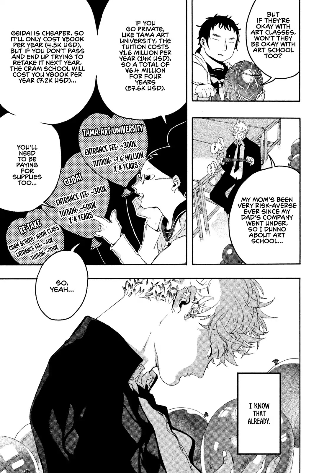 Blue Period. Chapter 5 page 15 - Chapter 5: Cram School Debut of the Dead