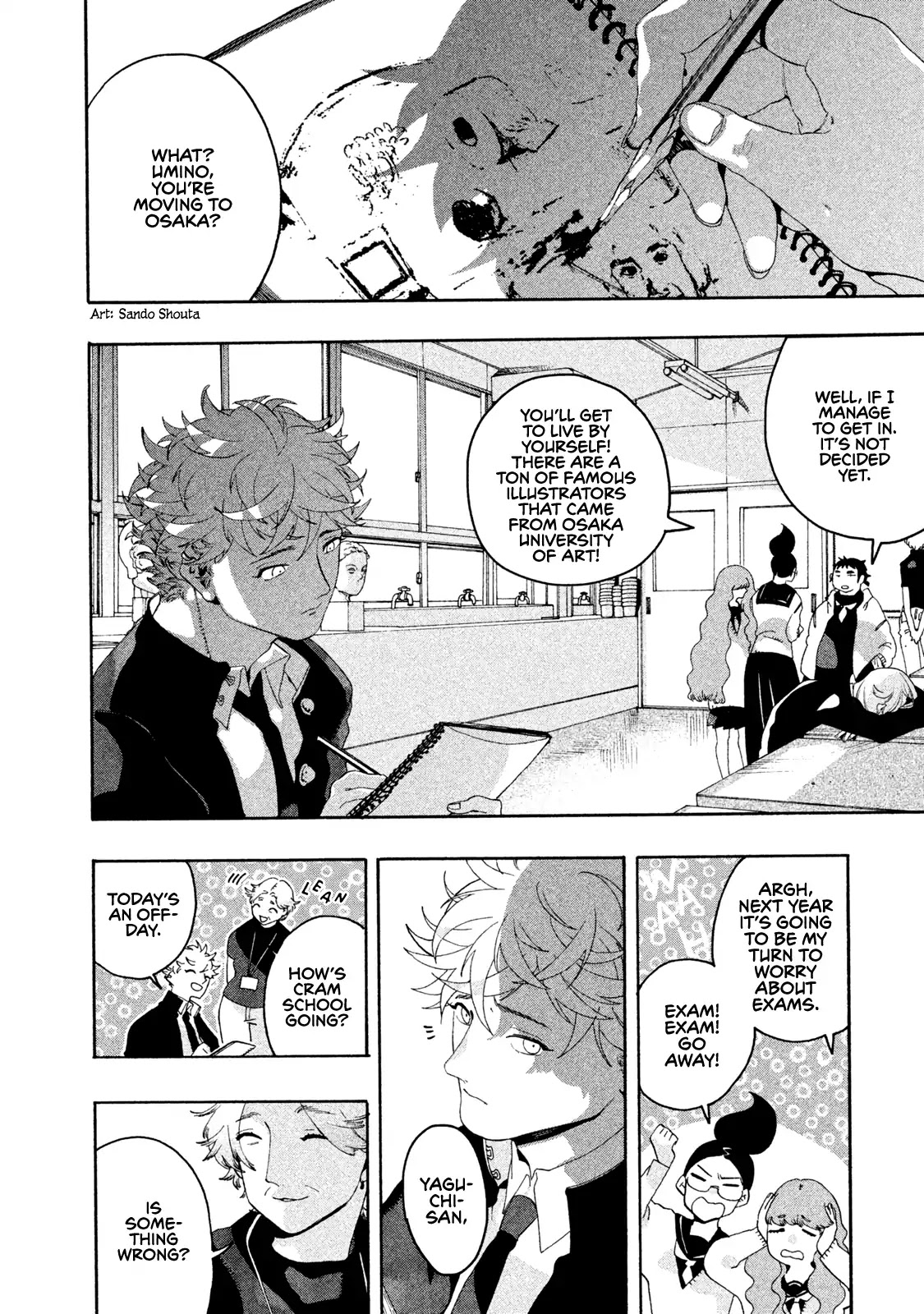 Blue Period. Chapter 8 page 8 - Chapter 8: Exam Art