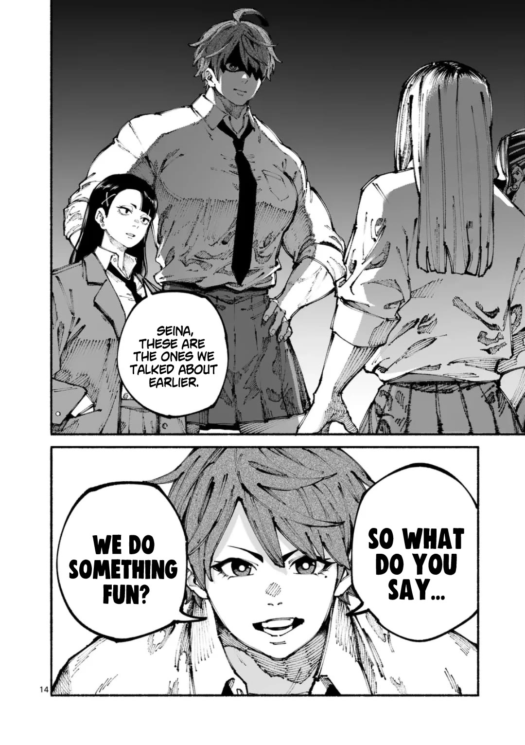 Blue Ursus Chapter 1 page 13 - Chapter 1: Gokumon Girls' Highschool
