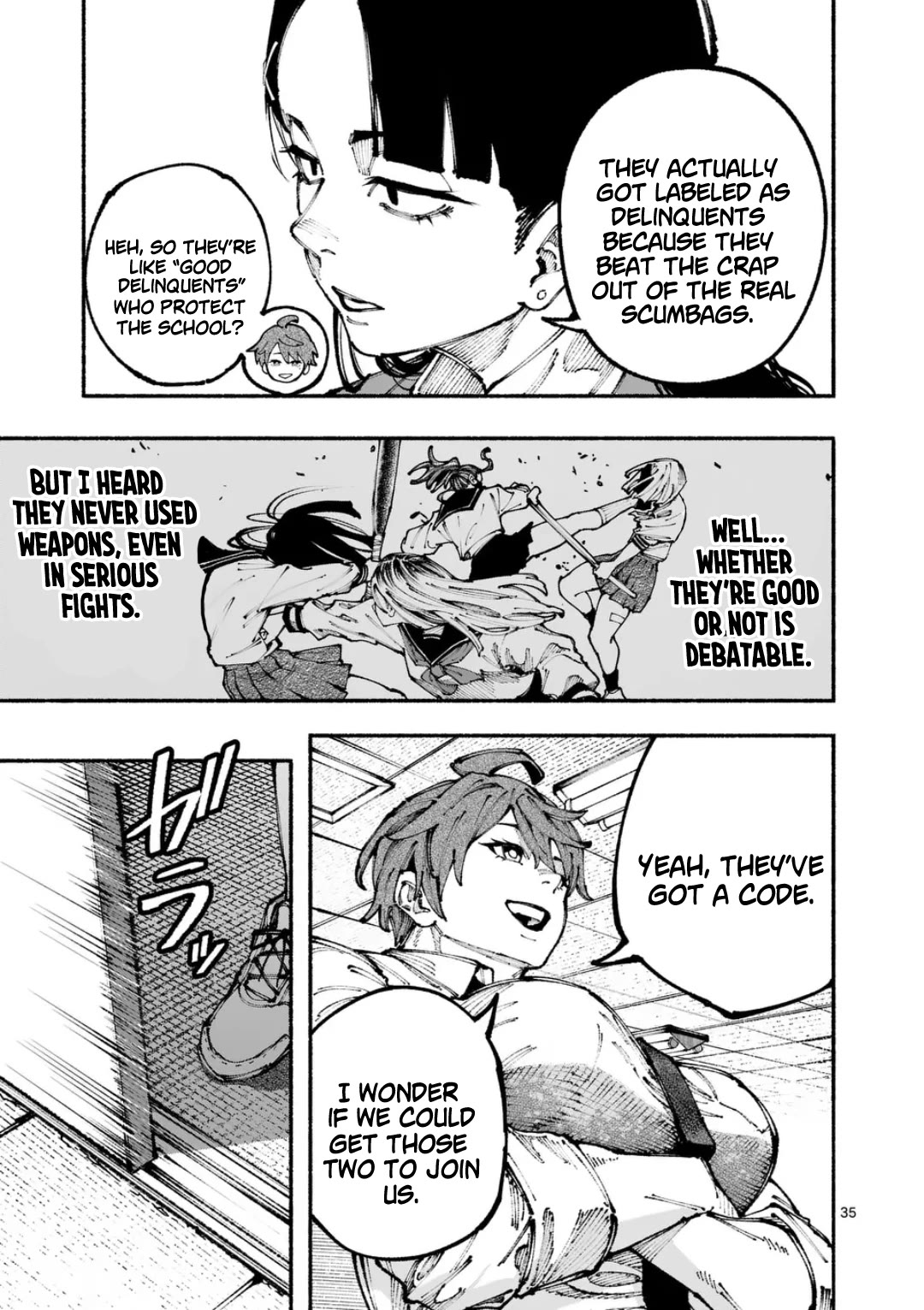 Blue Ursus Chapter 1 page 34 - Chapter 1: Gokumon Girls' Highschool
